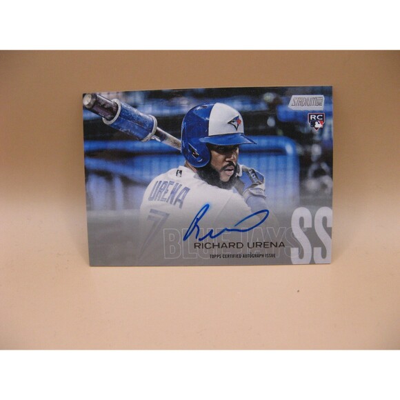 2018 Topps Stadium Club Baseball SCA-RU Richard Urena On Card Autograph Rookie - Picture 1 of 2